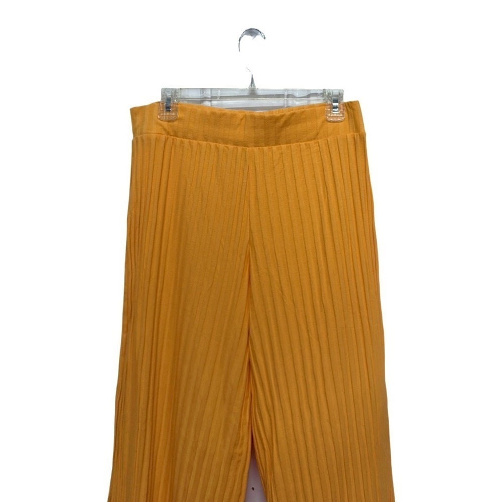 A New Day Orange Pleated Pants Size Medium Pull On Lounge Vacation Cruise - Picture 3 of 7
